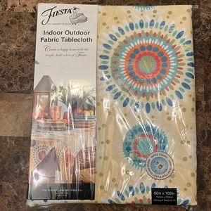 Fiesta Indoor Outdoor Fabric Tablecloth